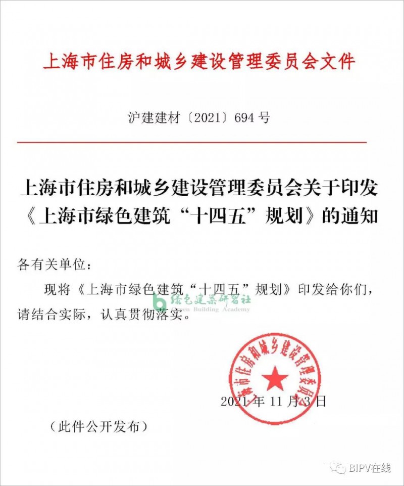 推进新建建筑安装光伏，超低能耗建筑不少于500万平！