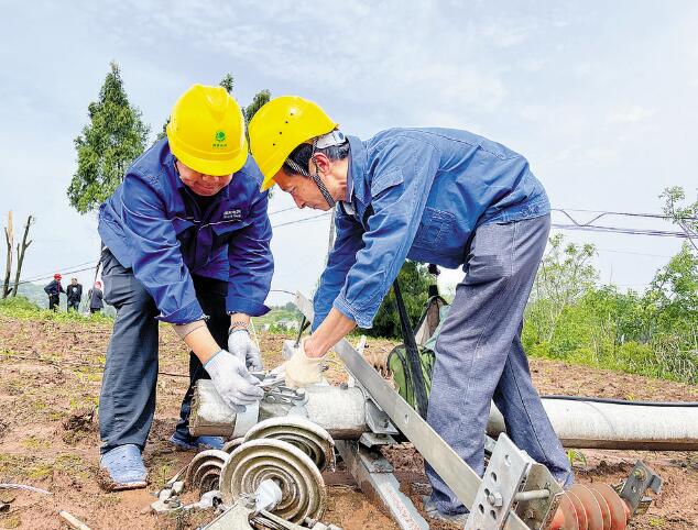 四川资阳供电公司迅速响应应对强对流天气