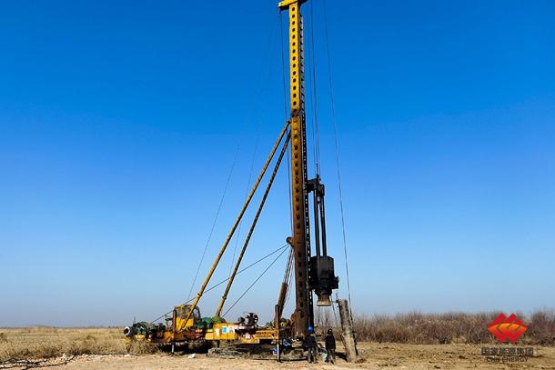 国华投资小王庄三期50兆瓦风电项目开始桩基