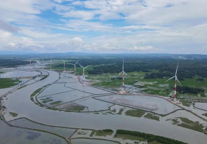 国家电投投资承建的孟加拉国首个集中式风电项目并网发电