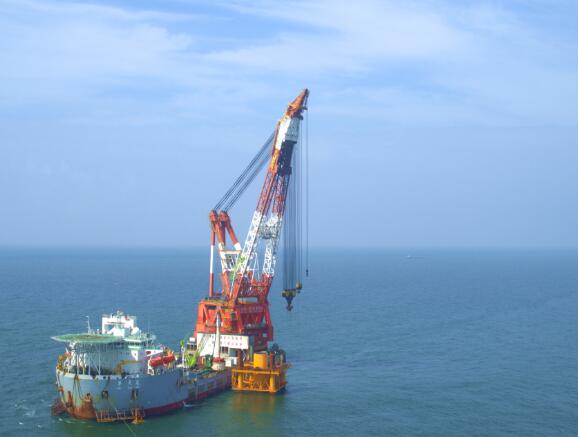 珠海金湾海上风电项目完成风机基础施工
