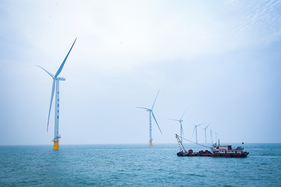 华能在江苏建设的110万千瓦海上风电全容量并网